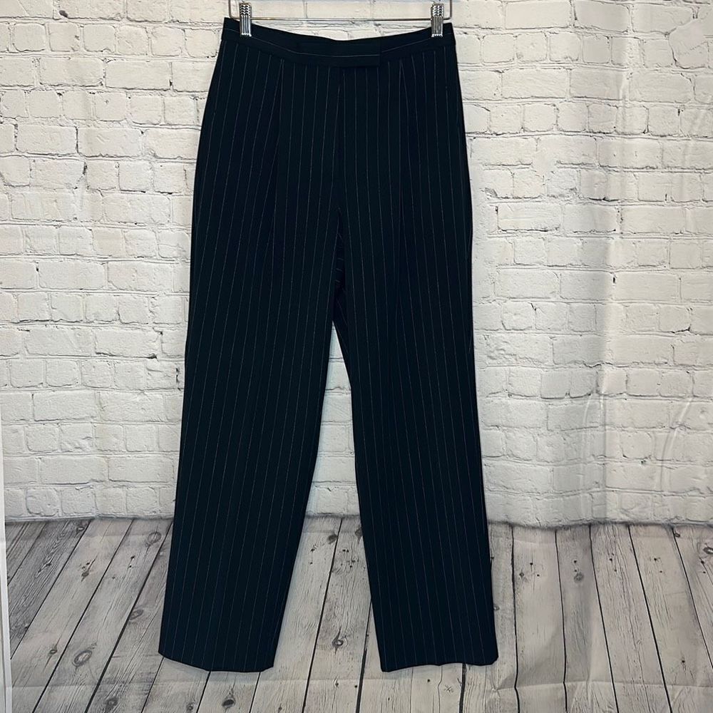 Liz Claiborne Sport Black White‎ Pin striped Pleated Pants size 10P